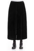 Wide Loose Black Silk Velvet Trousers 1