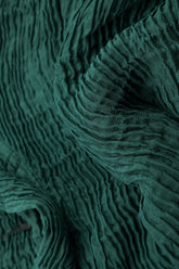 Wide Peacock Plissé Silk Kaftan Dress 5