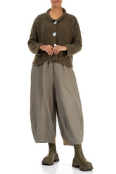 Wide Silver Sage Silk Cotton Trousers 4