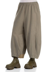 Wide Silver Sage Silk Cotton Trousers 3