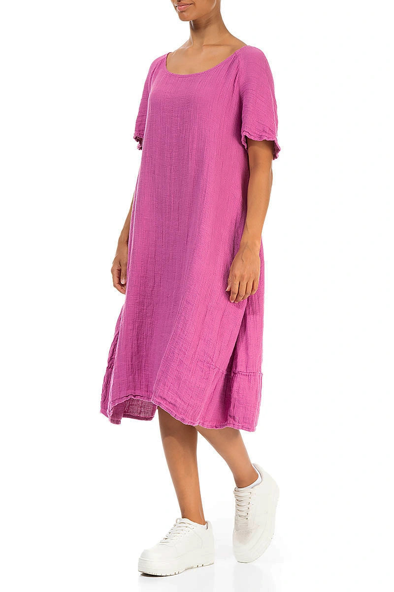 Wild Berry Textured Linen Dress 3