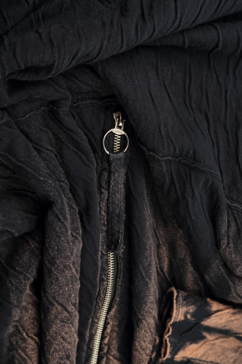 Zips Embellished Tie-Dye Wavy Cotton Dress 5