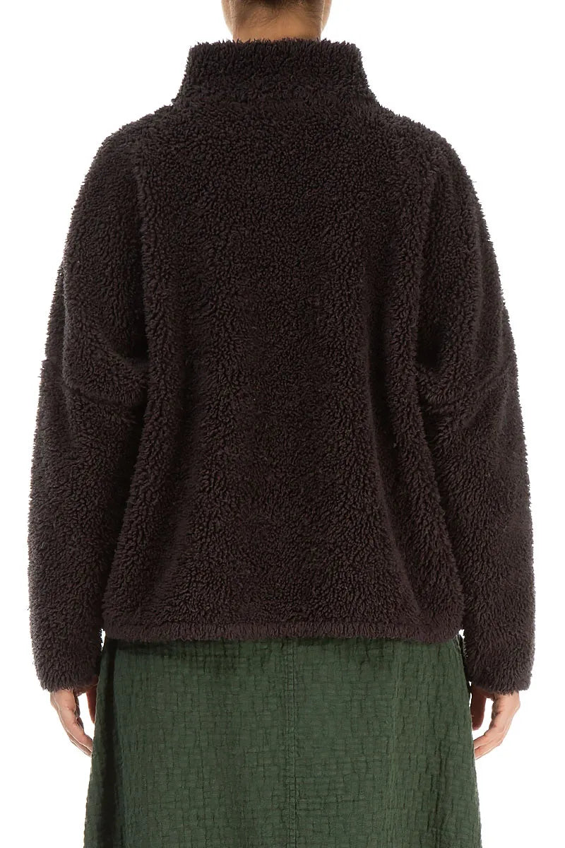 Zips Forest Brown Teddy Cotton Jacket 3