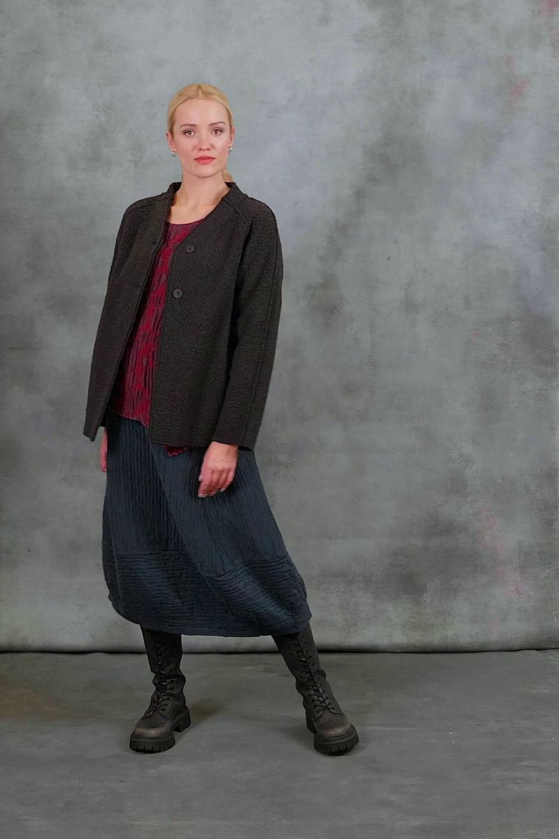 Dark Chocolate Plush Wool Cotton Jacket 7