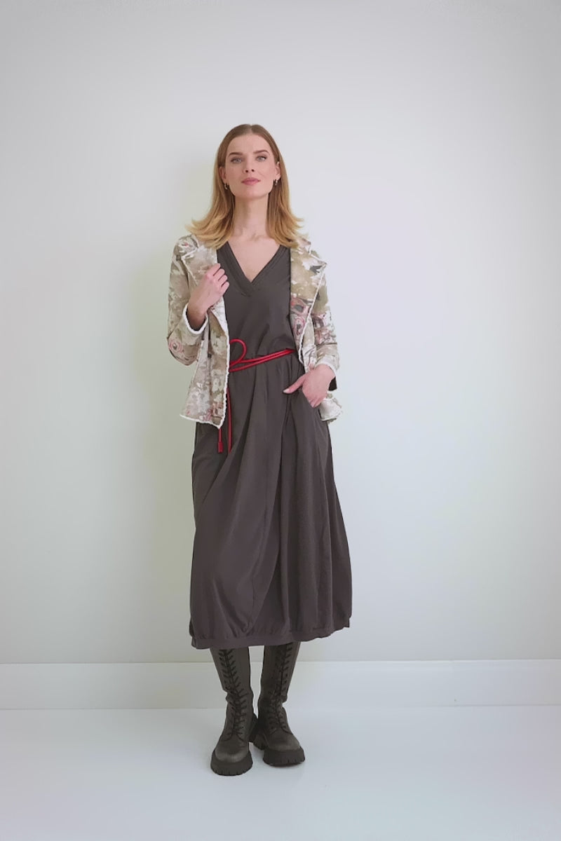 Retro-Baumwolljacke mit Kragen