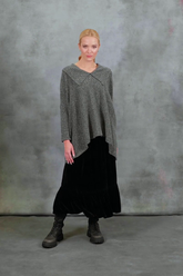 Relaxed Collar Grey Wool Sweater 7