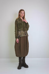 Short Forest Mist Silk Chiffon Jacket 7