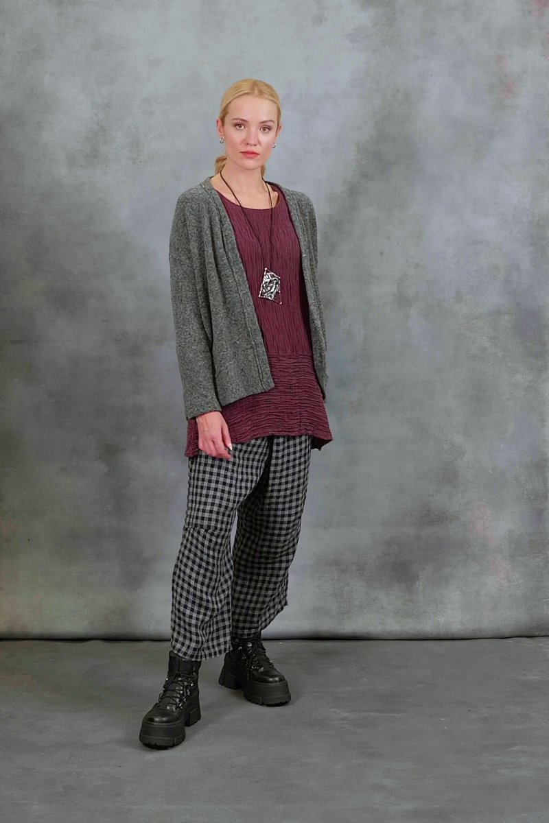 Asymmetrical Grey Wool Cardigan 7