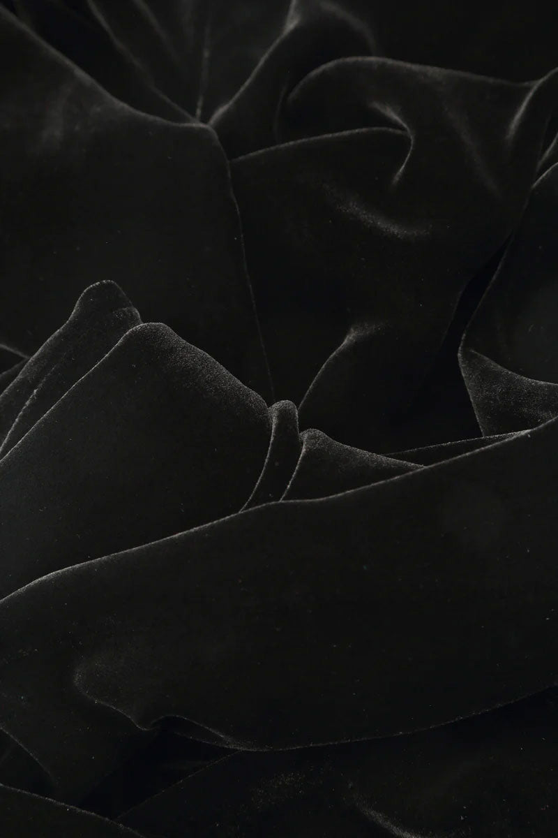 Balloon Black Silk Velvet Jacket 5