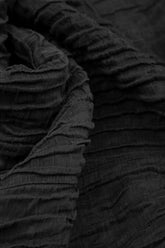 Taper Black Crinkled Trousers 4