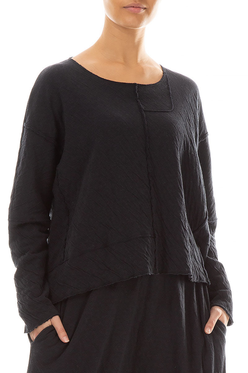 Boxy Grey Wavy Cotton Jumper 3