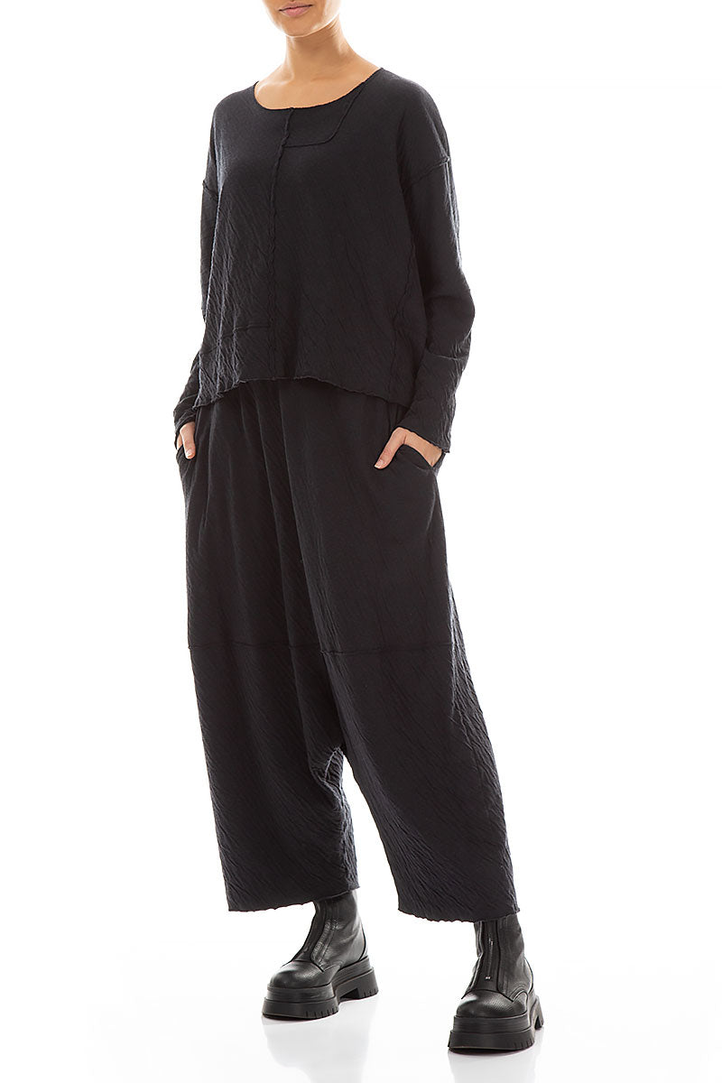 Boxy Grey Wavy Cotton Jumper 4