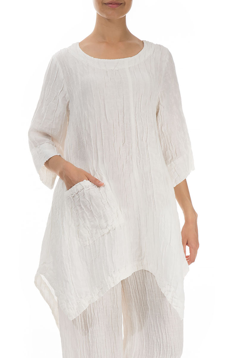 Crinkled Off White Tunic 3