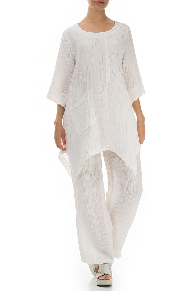 Crinkled Off White Tunic 4