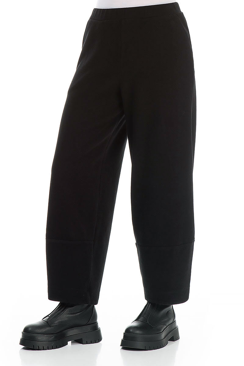 Black Cotton Jersey Trousers 3