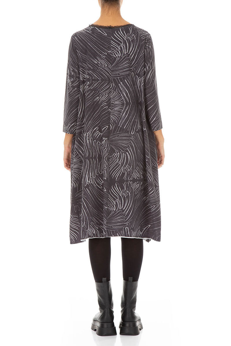 Feather Grey Cotton Midi Dress 2