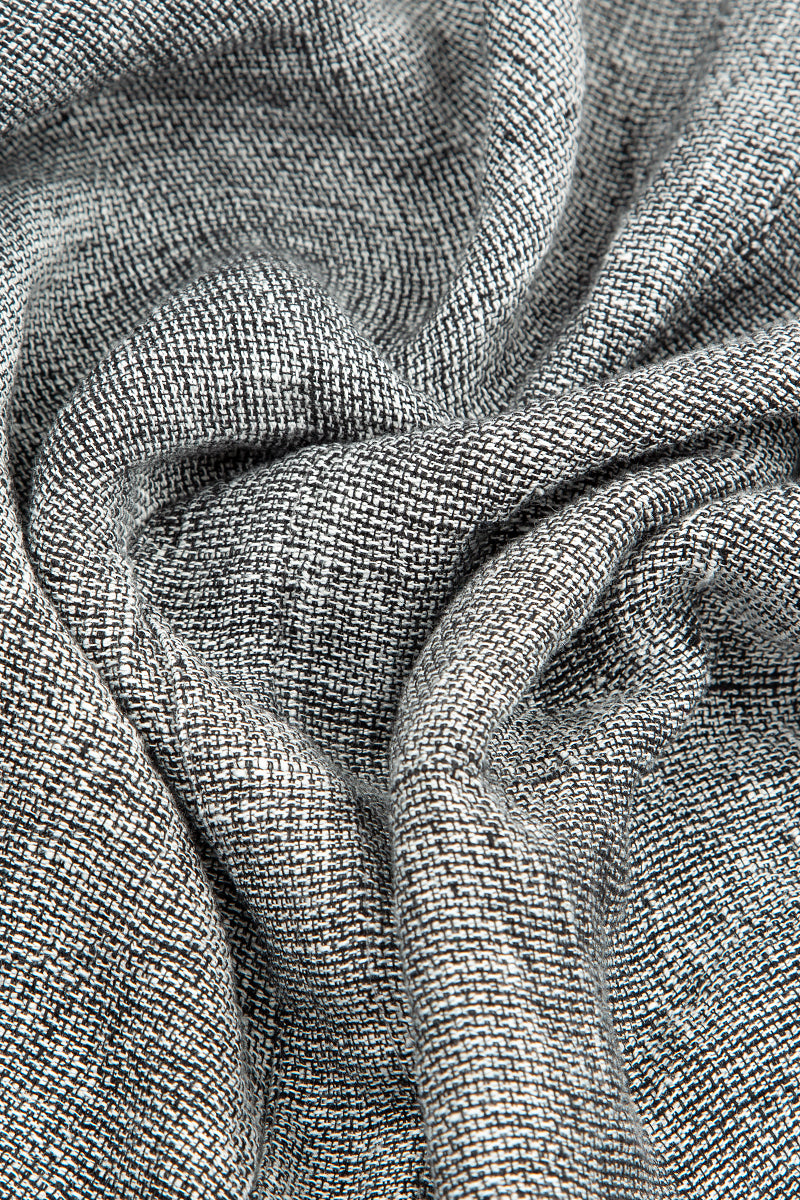 Evergreen Grey Mélange Linen Jacket Blouse 5