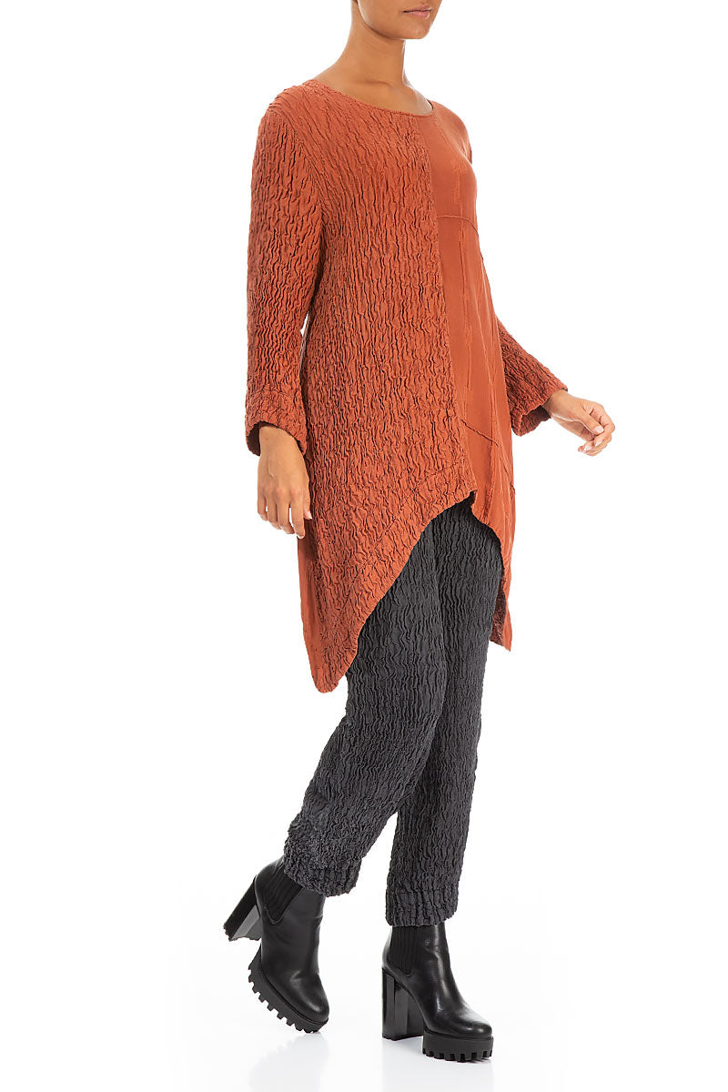 Long Edges Saffron Pure Silk Tunic 4