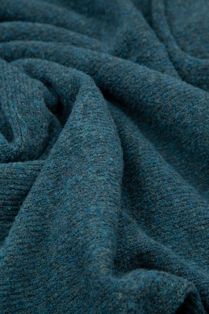 Loose Cosy Teal Wool Sweater 6