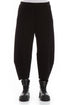 Taper Black Cotton Jersey Trousers 1