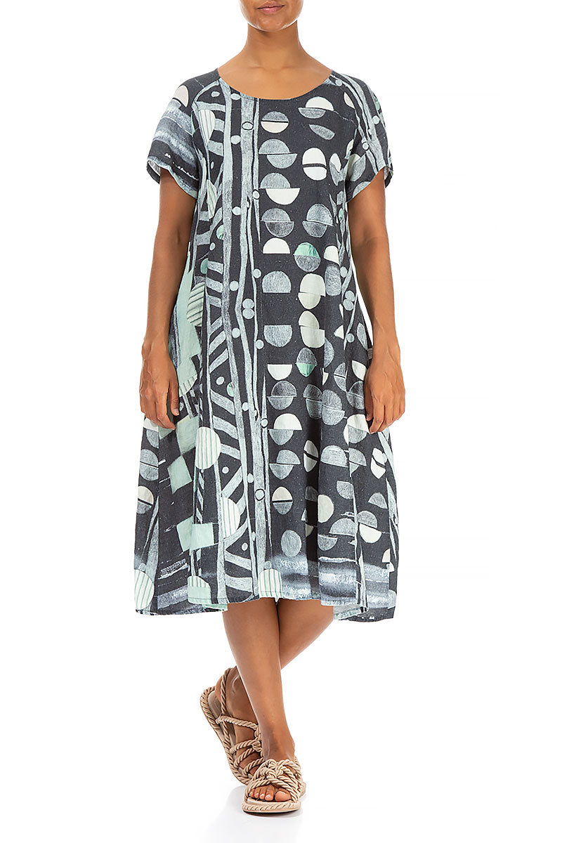 Midi A-line Moonlight Linen Dress 3