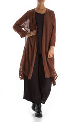 Open Type Dotty Cinnamon Silk Jacket 4