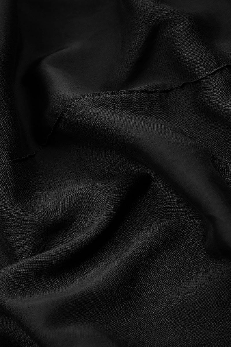 Romantic Black Silk Bamboo Dress 5