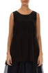 Sleeveless Black Silk Bamboo Top 1