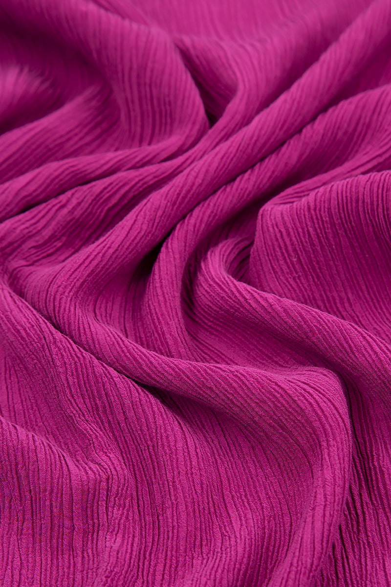 Straight Cropped Orchid Silk Viscose Trousers 5