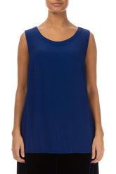 Sleeveless Sapphire Viscose Top 1