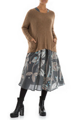 Two Pockets Caramel Wool Sweater 5