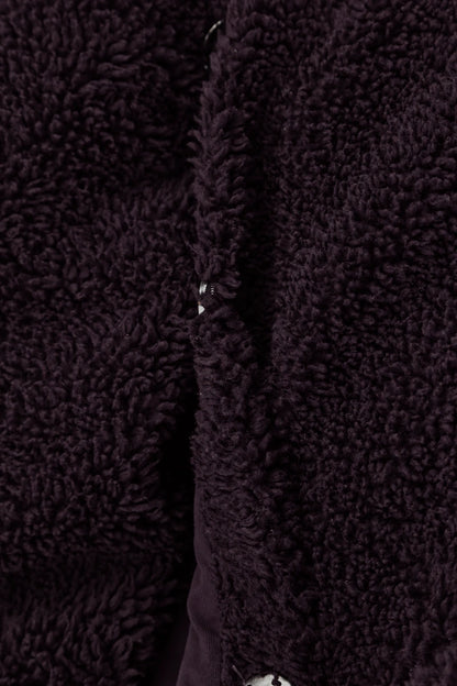 Deep Plum Teddy Cotton Coat