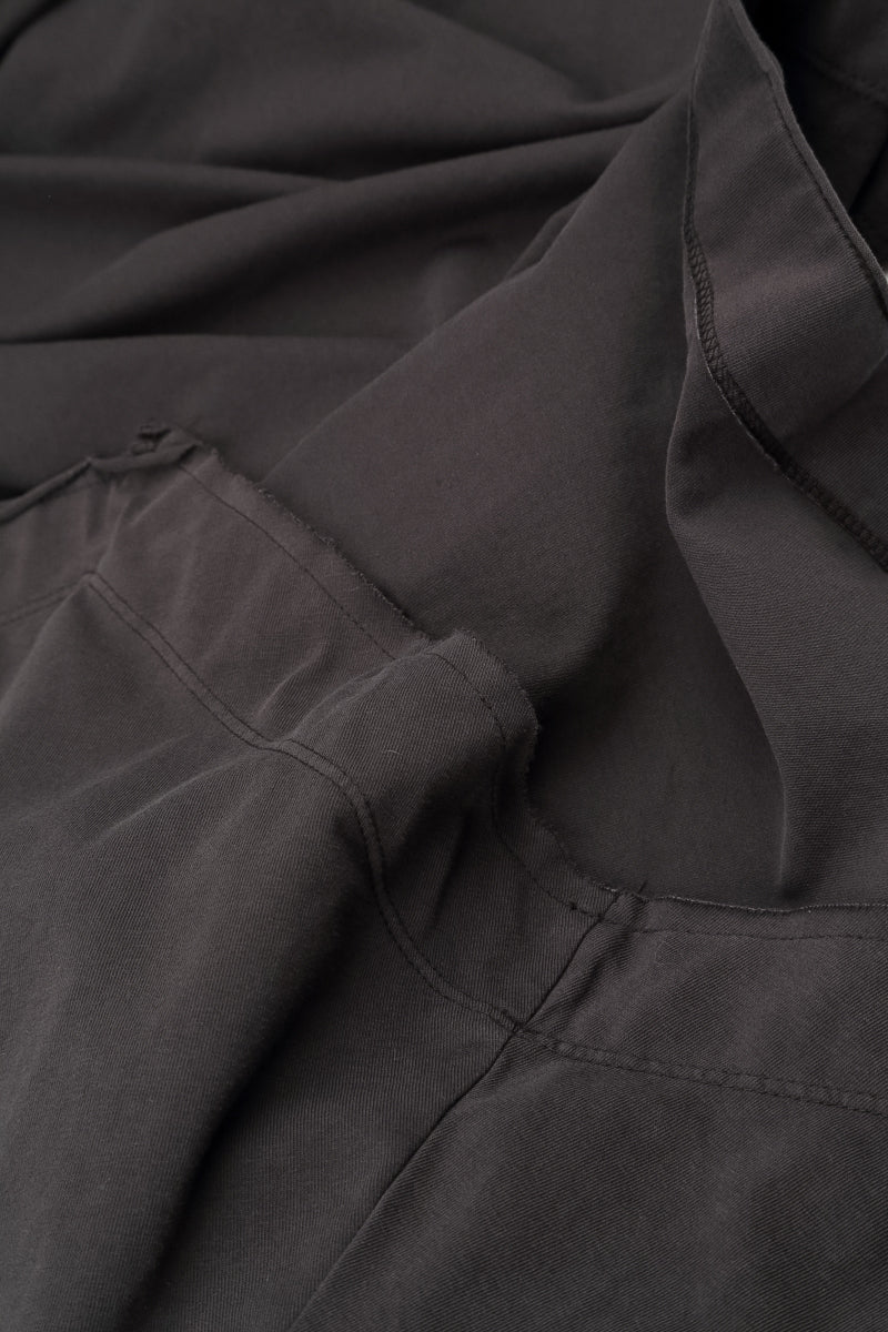 Asymmetric Flared Charcoal Cotton Dress 5