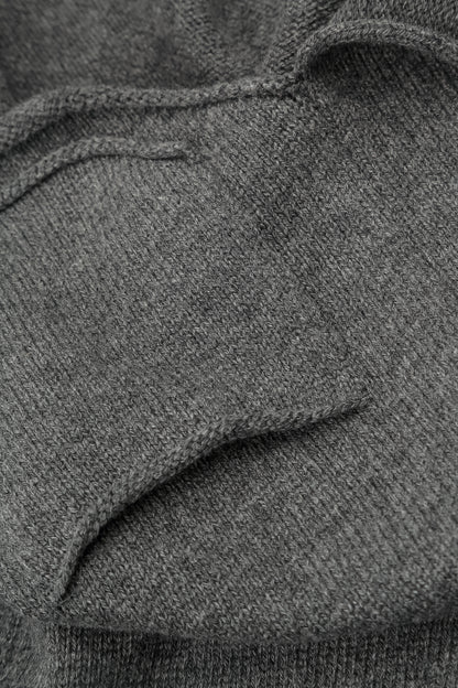 Two Pockets Grey Merino Wool Cardigan 6