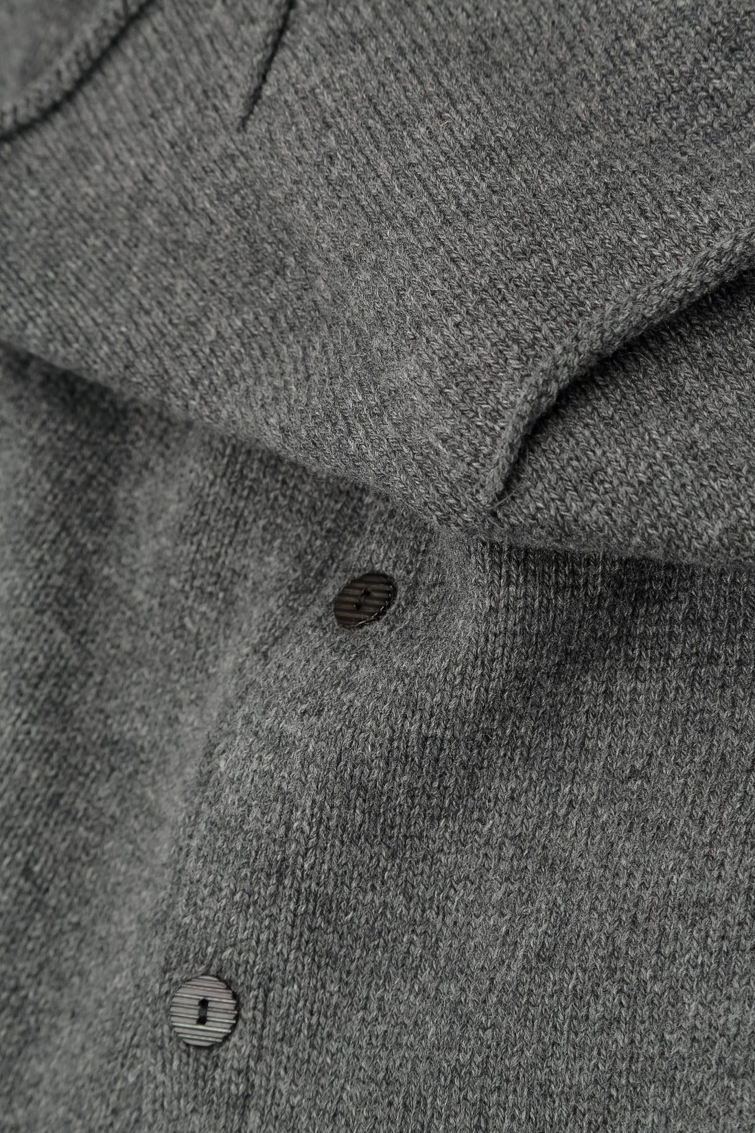 Two Pockets Grey Merino Wool Cardigan 5