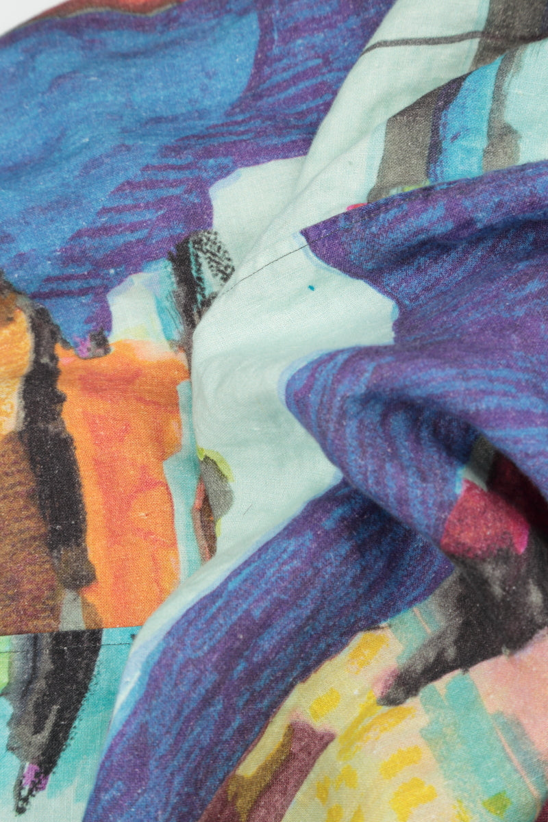 Abstract Centre Placket Linen Jacket 5