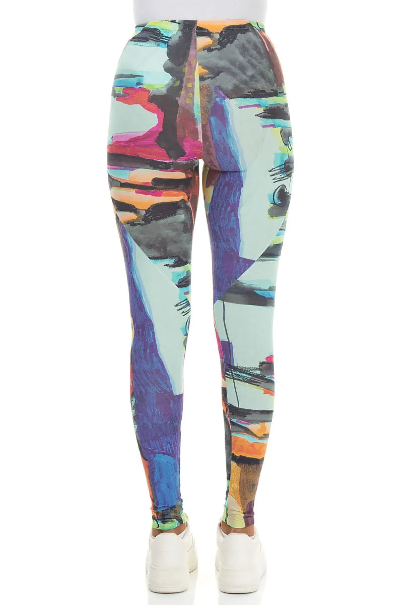 Abstract Cotton Leggings 2