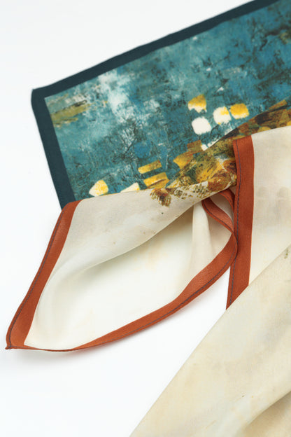 Abstrakter Mosaik-Seidenschal