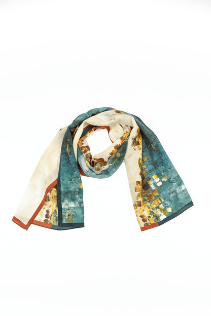 Abstrakter Mosaik-Seidenschal