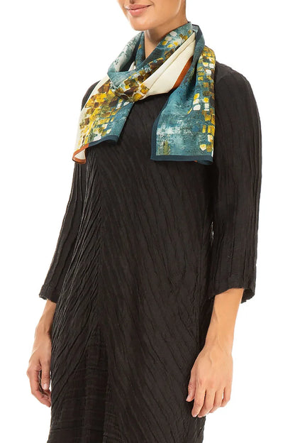 Abstrakter Mosaik-Seidenschal