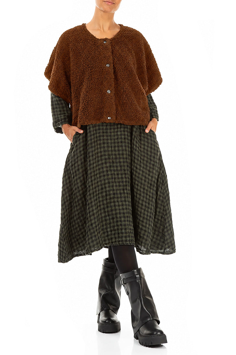 Aged Copper Teddy Cotton Gilet