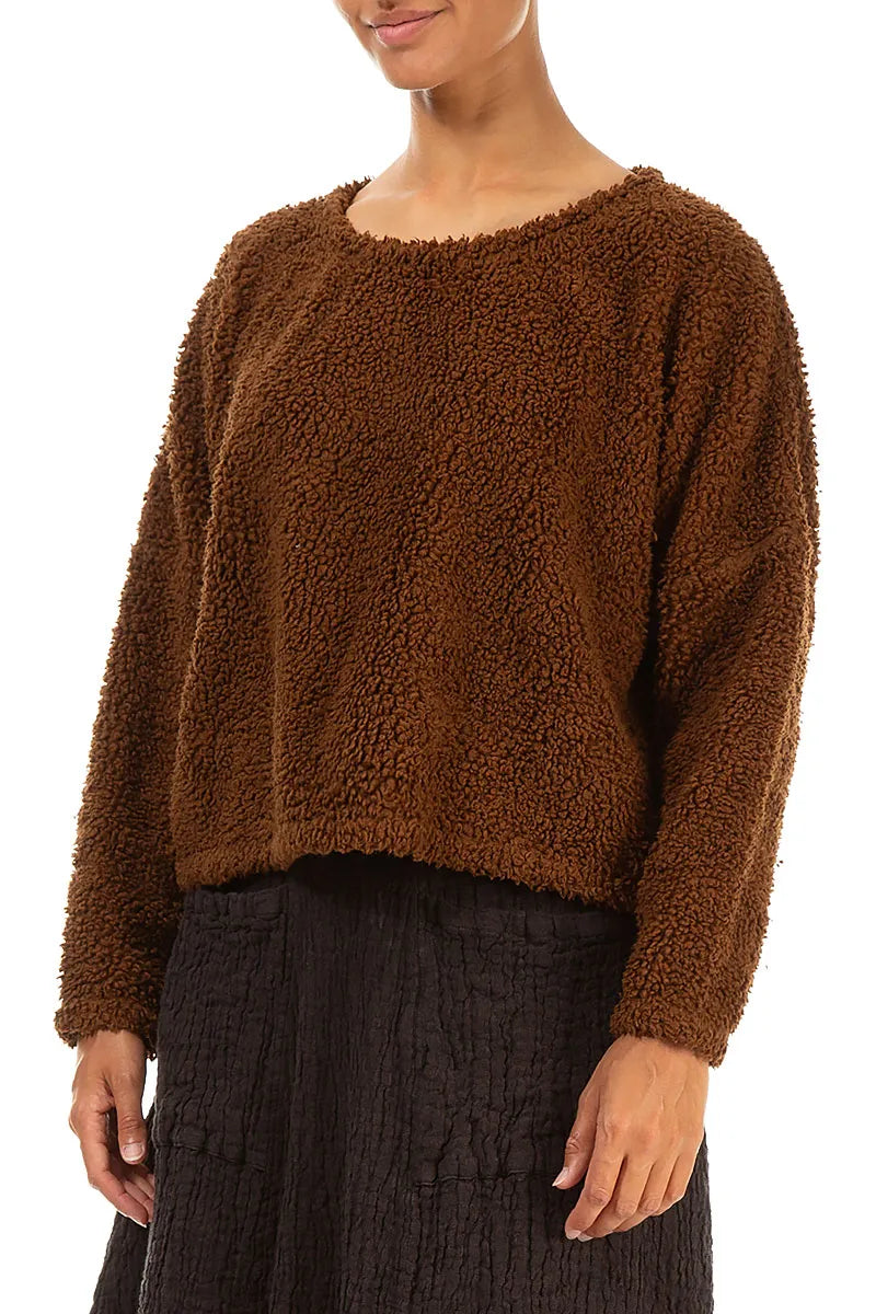 Aged Copper Teddy Cotton Jumper 3