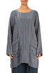 Anthracite Crinkled Silk Linen Tunic 1