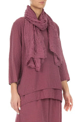 Antique Ruby Light Textured Silk Scarf 3