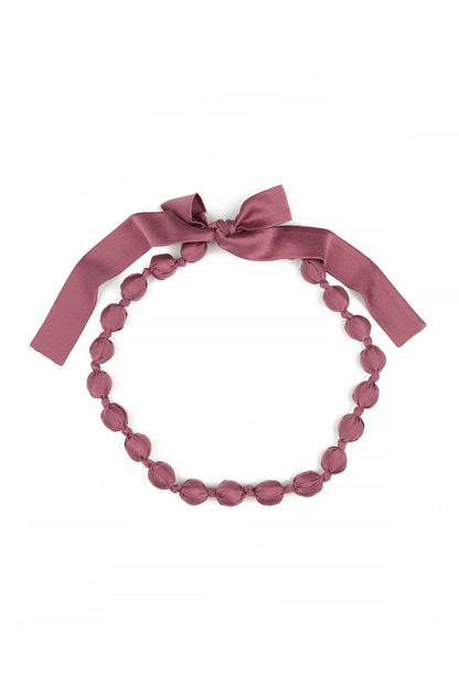 Antique Ruby Silk Bead Necklace 4
