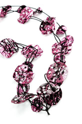 Mauve Taupe Lotus Root Necklace 2