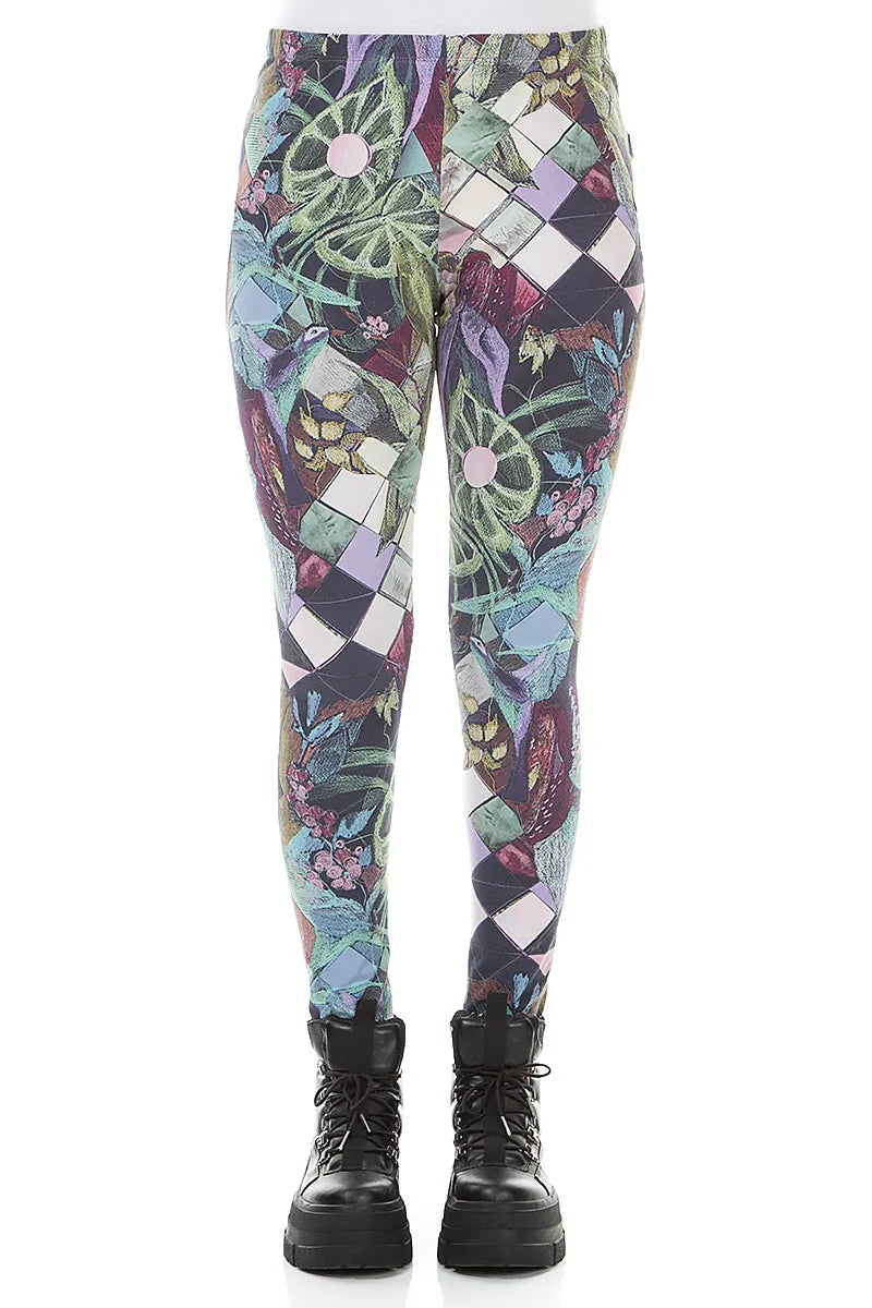 Art Mosaic Cotton Leggings 1