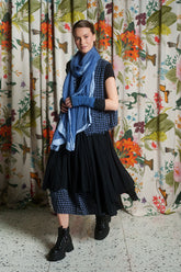 Asymmetric Black Cotton Dress 7