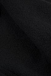 Asymmetric Black Plush Wool Cotton Gilet 7