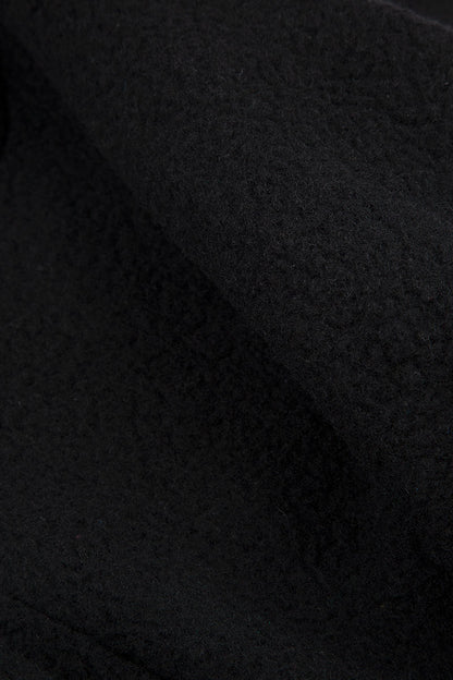 Asymmetric Black Plush Wool Cotton Gilet 7